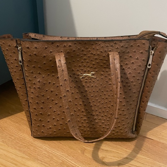 Bimba & Lola Faux Ostrich Leather Medium Bag - Picture 4 of 10